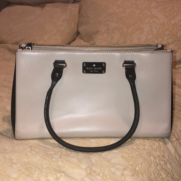 Large white and black vintage Kate spade bag - Picture 1 of 6